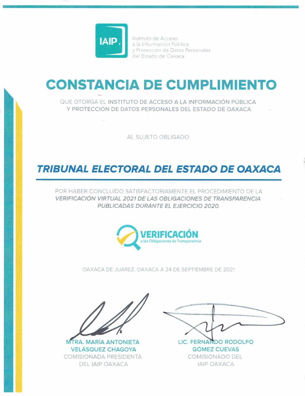 reconocimiento teeo